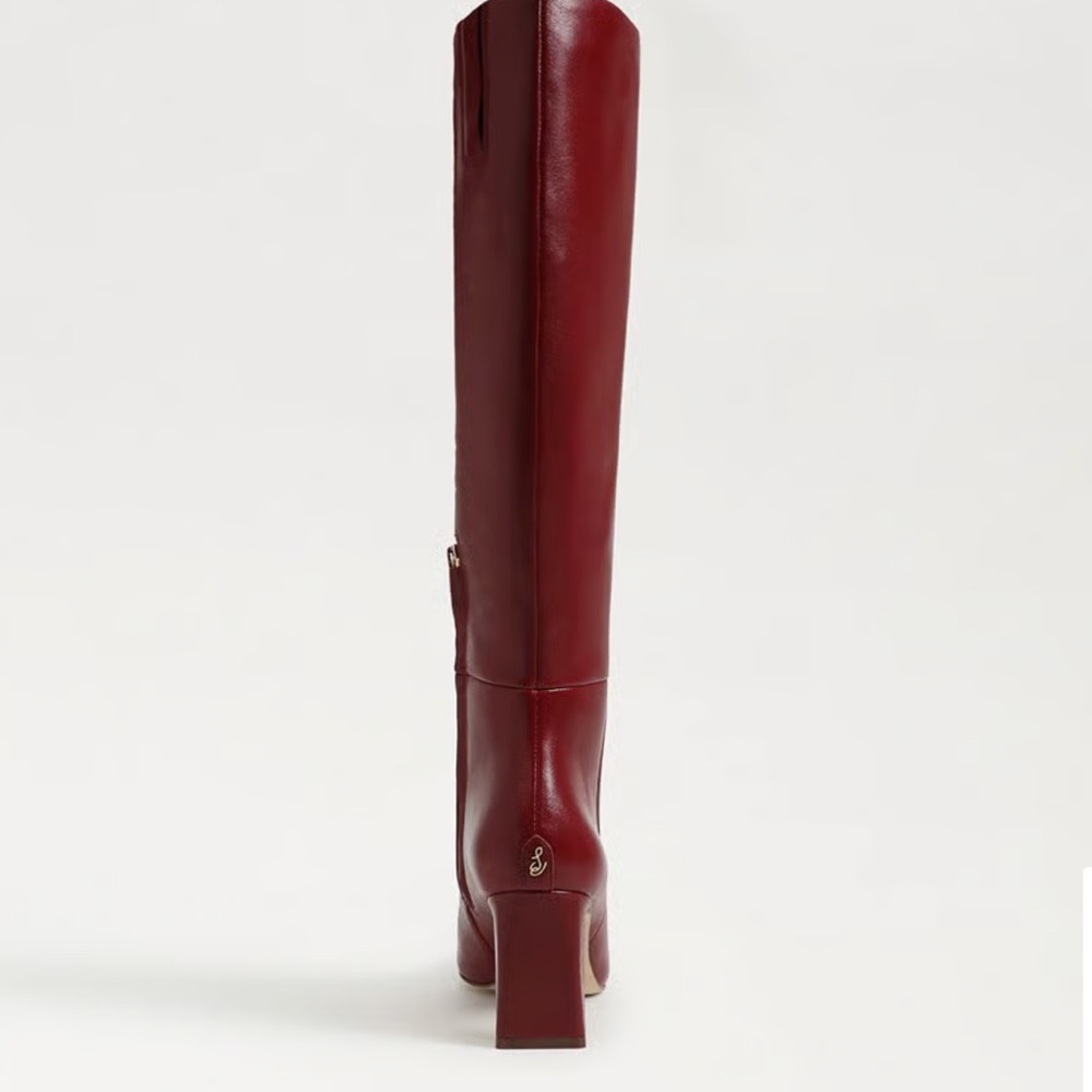 Sam Edelman Sylvia Knee High Boot red leather - Picture 5 of 16